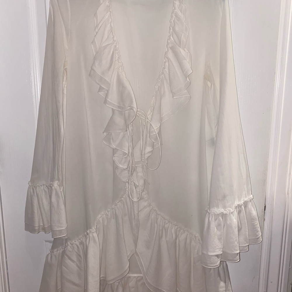 Beautiful vintage DVF blouse/cape/coverup